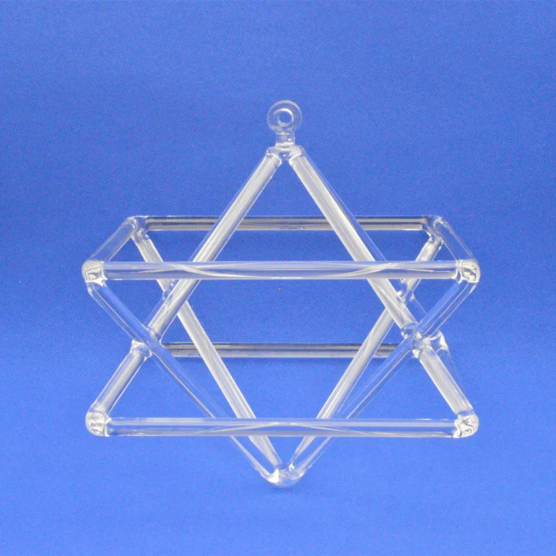 HF Merkaba Star Clear Quartz Crystal Singing Pyramid