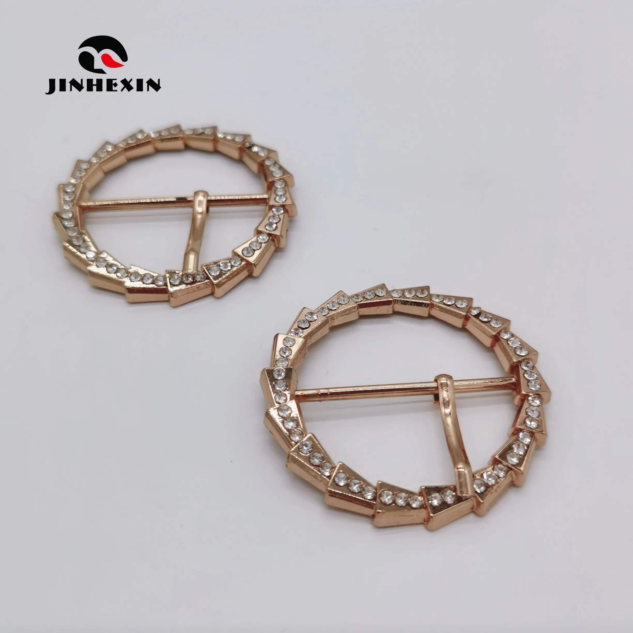 The Latest Fashion Zinc Alloy Pin Buckles Rhinestones Pin Buckle Manufacturers Shoe Buckles Metal
