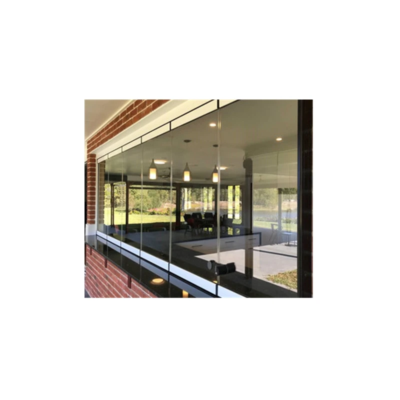 panoramic stacking folding door frameless glass wall