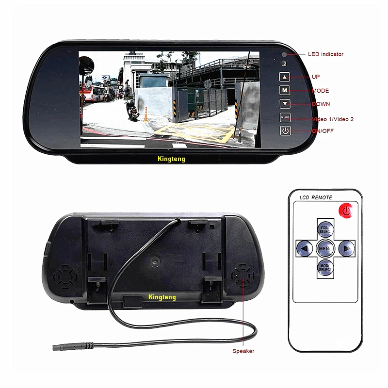 Professional Factory Good Price 7 Inch Rear View Car LED Mirror Monitor For Trucks Farm Tractor Heavy Equipment Fork-lifts RV