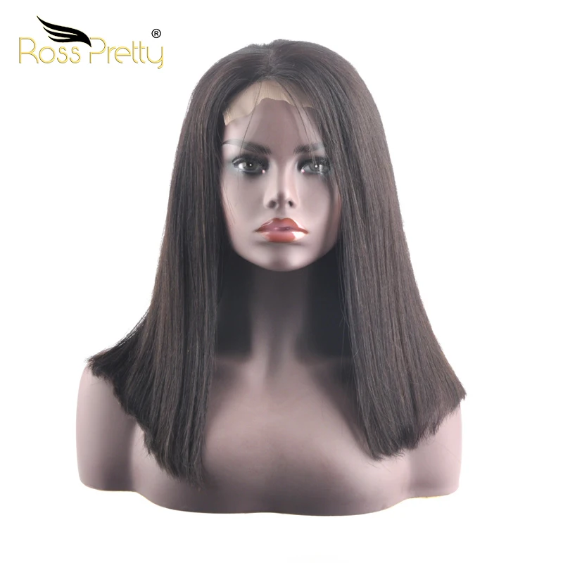 Парик из необработанных волос, прямые шелковые пряди волос плотностью 150% с париком на застежке