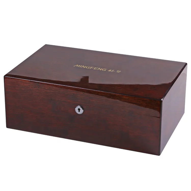 High Gloss Lacquer Cedar Humidor Cigar Cabinet Wooden Box