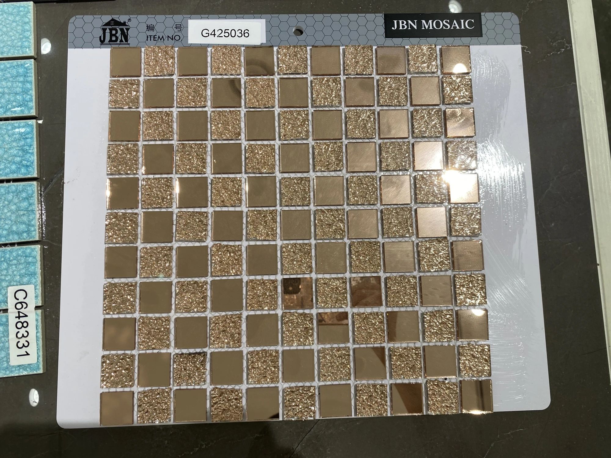 25x25mm wallpaper mesh stainless steel diy electro-plated golden rose golden silver mirror glass mosaic tile