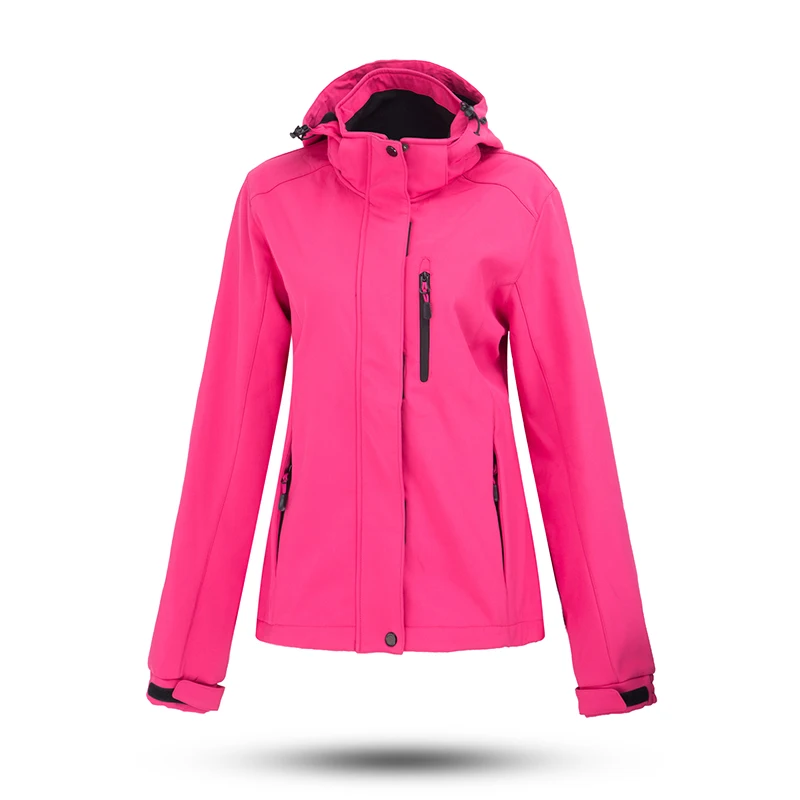 Women outdoor waterproof windbreaker softshell jacket