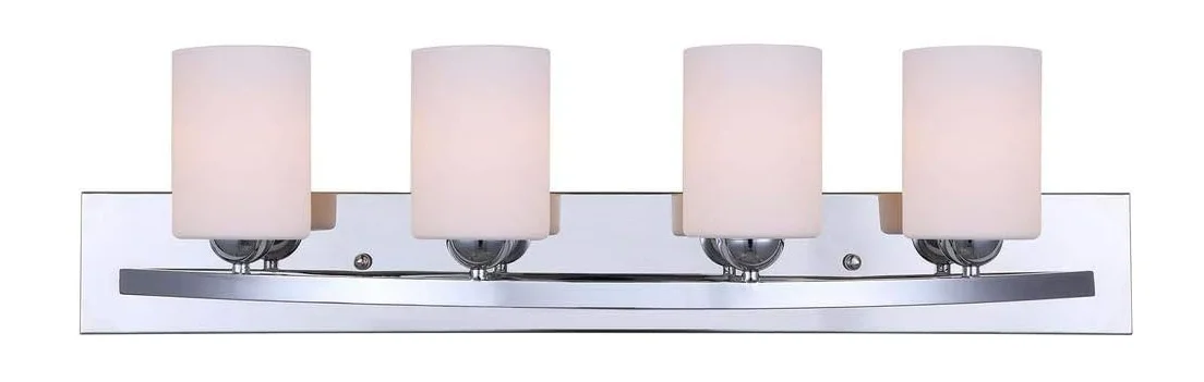 Modern Home Decor Creative Bath Vanity Wall Lamps Glass Shade Sconces Fixture Chrome 4 Wall Lamp