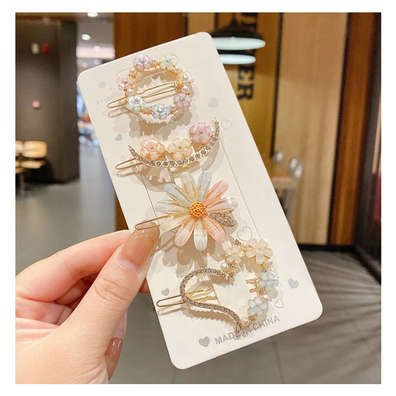 Wholesale Ladies Wedding Bridal Mermaid Luxury Crocodile Bling Butterfly Resin Chain Design Unbreakable Hair Clips