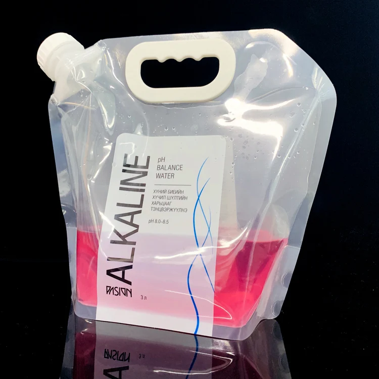 Large Capacity 3 Liters Plastic Drinking Alkaline Water Bags