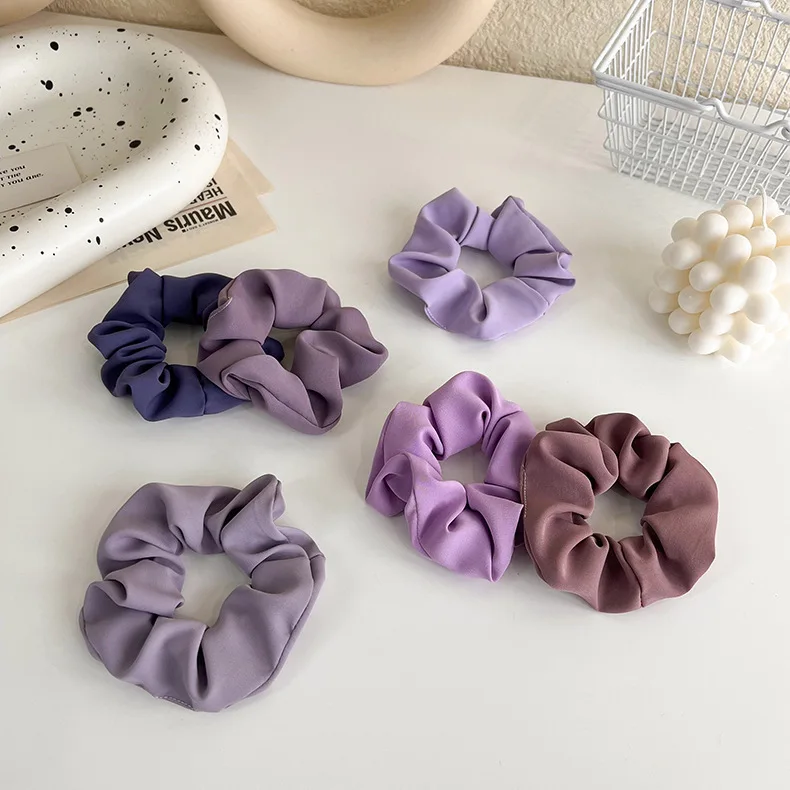 2022 Scrunchies Headband set Custom fabric hair hoop Girl fashion curly hair scrunchies accessories Soft sponge padded headbands