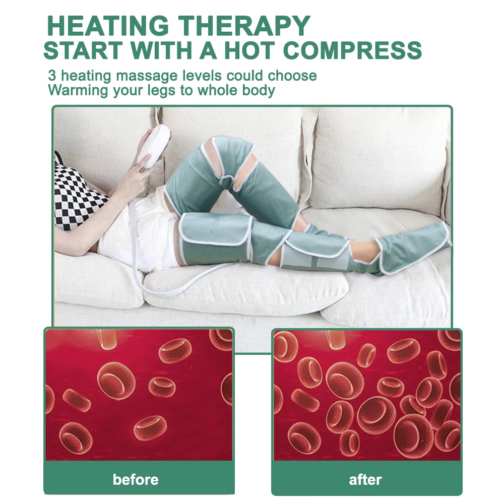 Electric Air Compression Leg Massager Leg Wraps Muscles Relaxation Physiotherapy Device