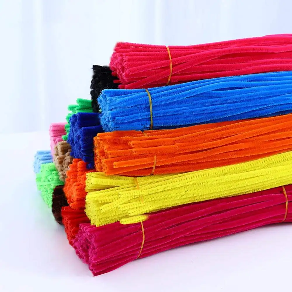 Pipe Cleaners 100 Piece 6mm Multicolour Chenille Stems Pipe Bump And 30 Piece 6mm Sticky Eye Decorations Craft Kit Set Toy