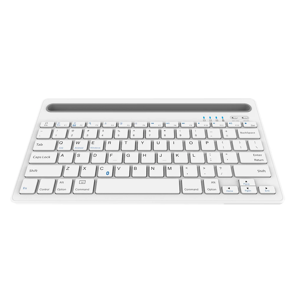 BT 5.0 Cordless Ultra Thin Keyboard with Scissors Type + Ipad and Mobile Holder BT Rechargeable Wireless 87 Keys