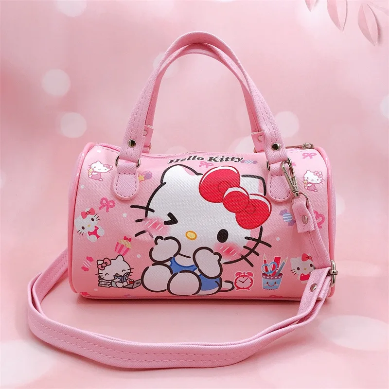 Best-selling custom Sanrio Kids My Melody Katie Black Rice PU leather crossbody bag