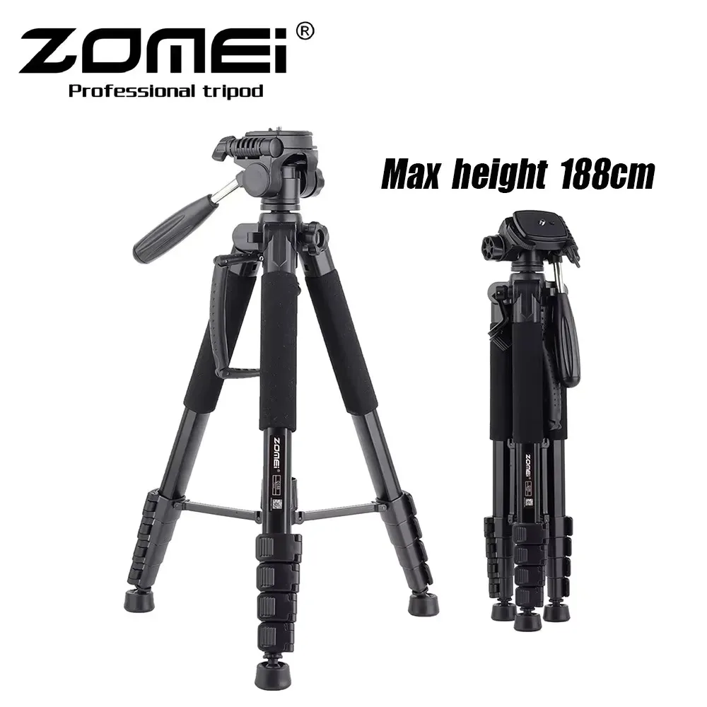 ZOMEI Q188 Professional Portable tripod Multifunctional Outdoor Travel Photography for Digital Camera Live Streaming Bracket