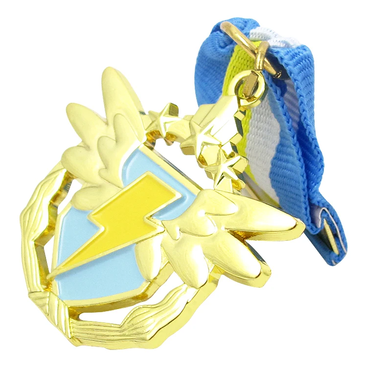 Custom Shape Logo Silver Metal Award Medals Design Custom Medal