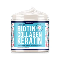 NATURAL INTENSIVE TREATMENT EFFECTIVE  COCONUT OIL RETINOL ALOE VERA MOISTURIZING ANTI FRIZZ POWERFUL COMPLEX KERATIN HAIR MASK