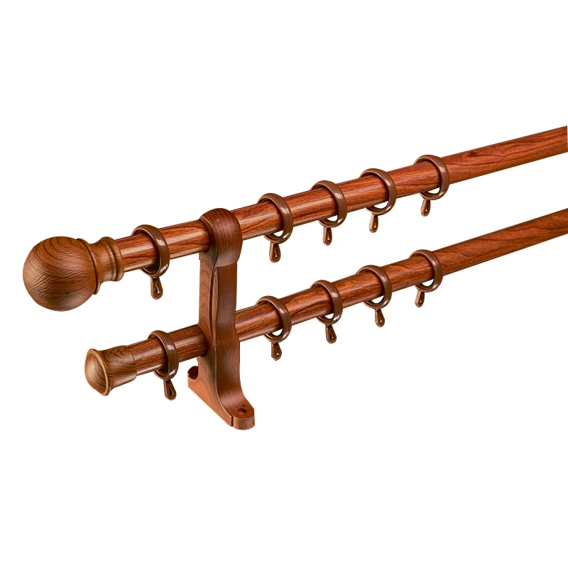 alloy curtain pole home decoration  China Manufactures Curtain Rod Price wood grain curtain rod