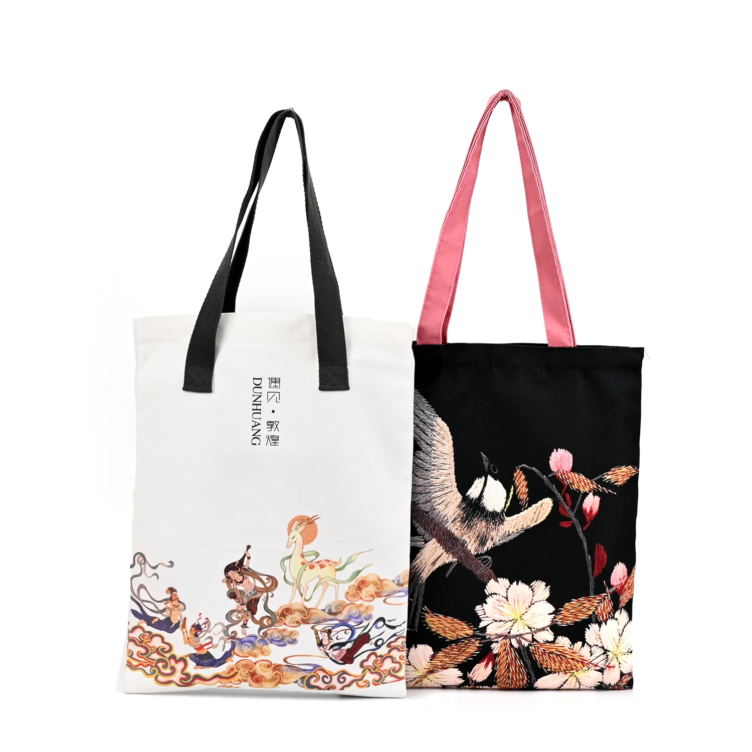 Wholesale Reusable Blank Tote Shopper Bags Organic Cotton Canvas Ladies Washable Shopping Promotional Bag