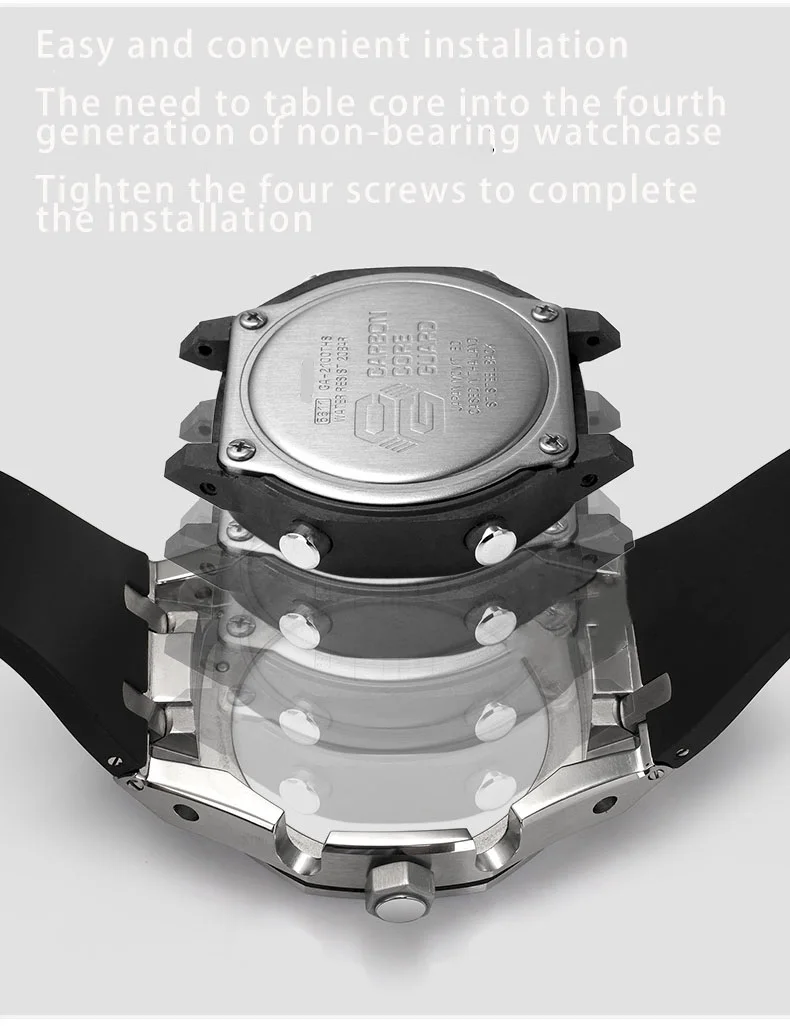 4rd g shock strap ga2100 Stainless Steel Case Crown Watch Band Silicone Rubber Strap For Casio G-Shock GA2100