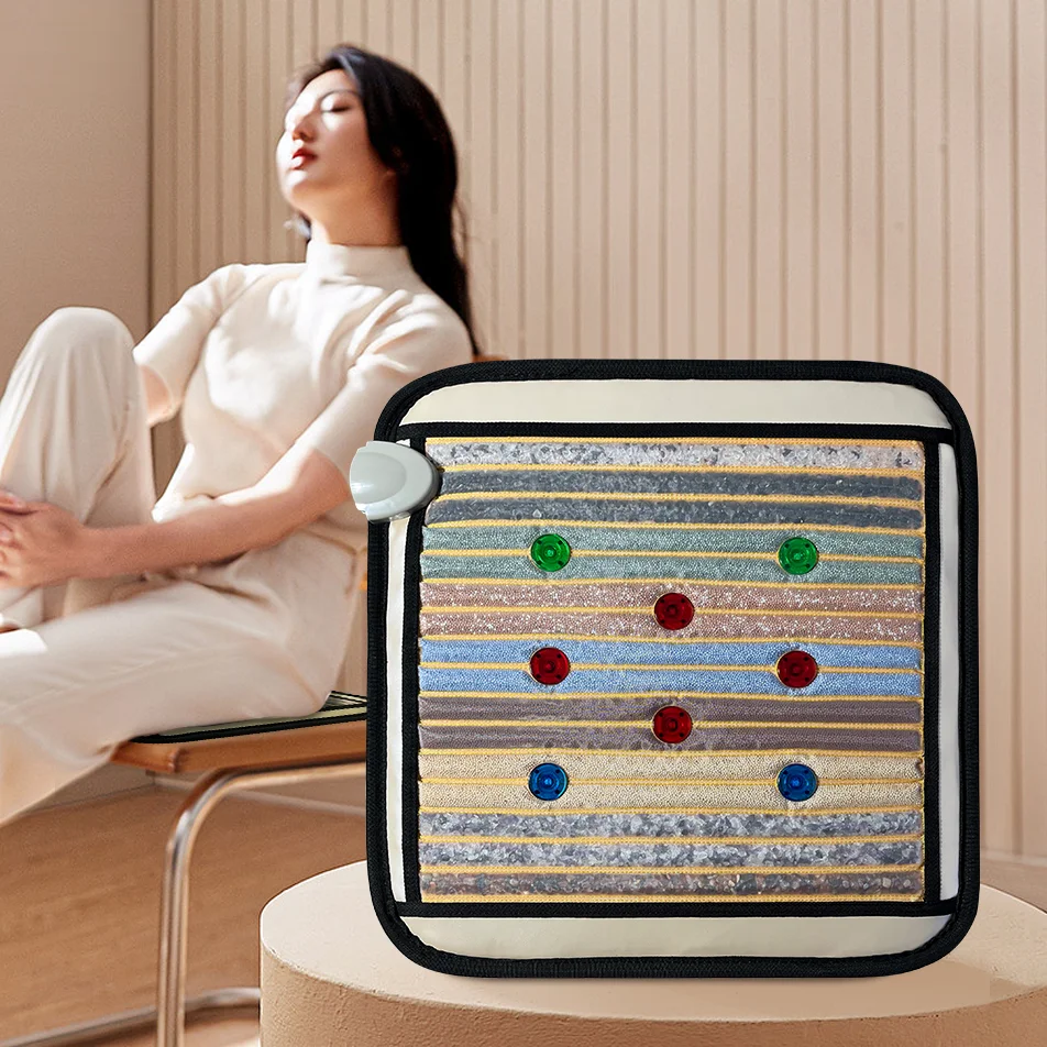 New Product 2023 Popular Pink Amethyst Heated Thermal Massage Mat Mattresses For Sale Crystal Jade Loose Gemstone