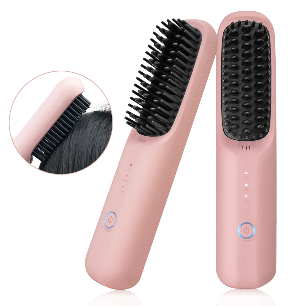 Fast Heating Hair Straightener Brush Women Hair Straightener Comb