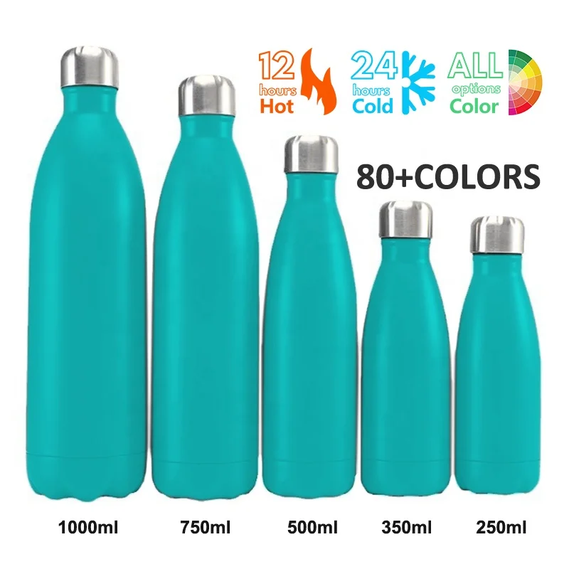 Customized Logo 350 ml 500 ml Vaccum Sealed Flask Insulated Stainless Steel Cola Water Bottle GYM sports Thermos