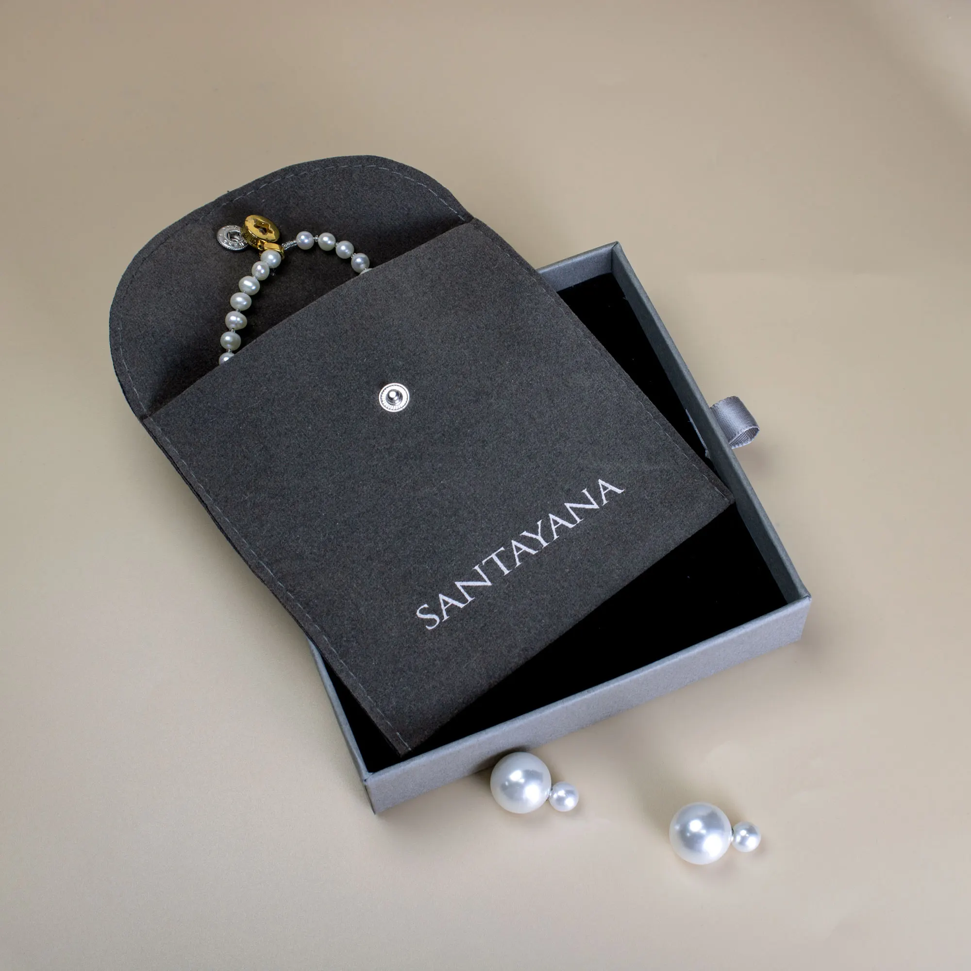 Custom Cardboard Paper Drawer bracelet Box And Pouch Pendant Necklace Ring  Bag Drawer Gift Jewelry Box Jewelry Packaging Box