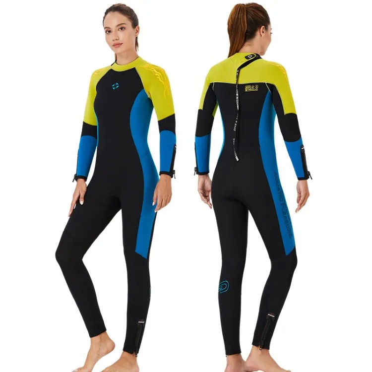 2021 New Design One-Piece Warmth Back Wrist Ankle Zipper Neoprene Wet Suits  Female  Wetsuits  for Women