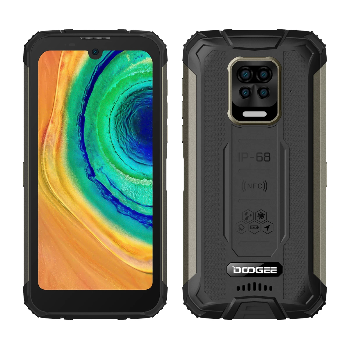 2021 последняя DOOGEE S59 Android 10,0 прочный прибор военного образца мобильного телефона 5,71 дюйма 4 + 64 ГБ с 10050 мАч супер емкость батареи