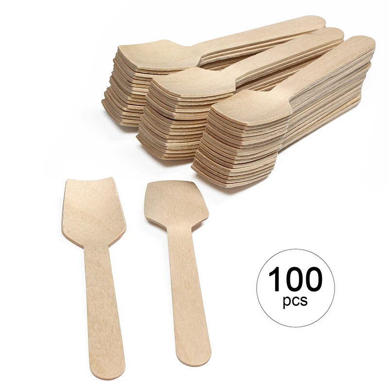 Wholesale disposable mini size eco spoon for ice cream eating