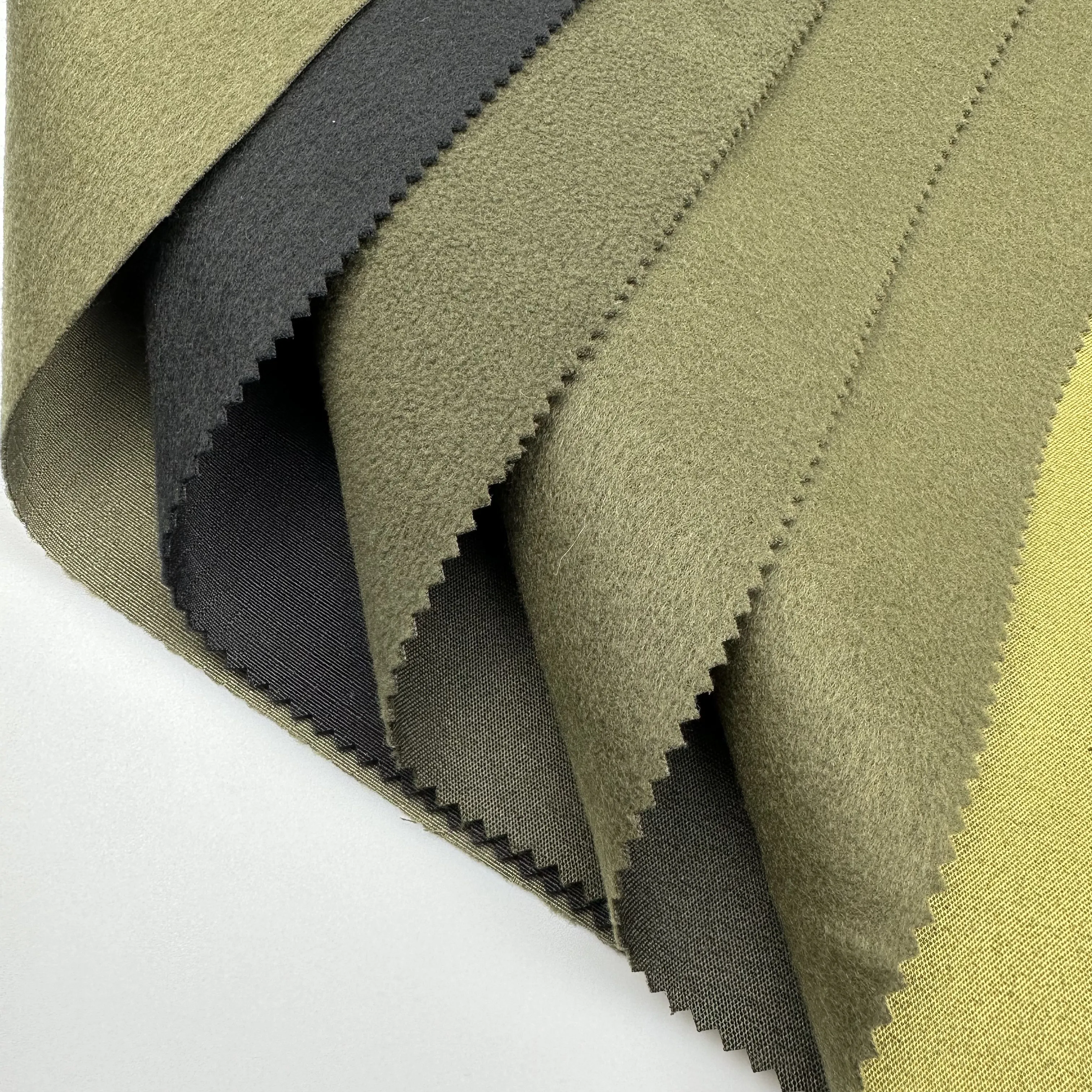 Custom tc 80/20 polyester/cotton twill solid polar fleece bonded printed soft uniform compound fabric for garment