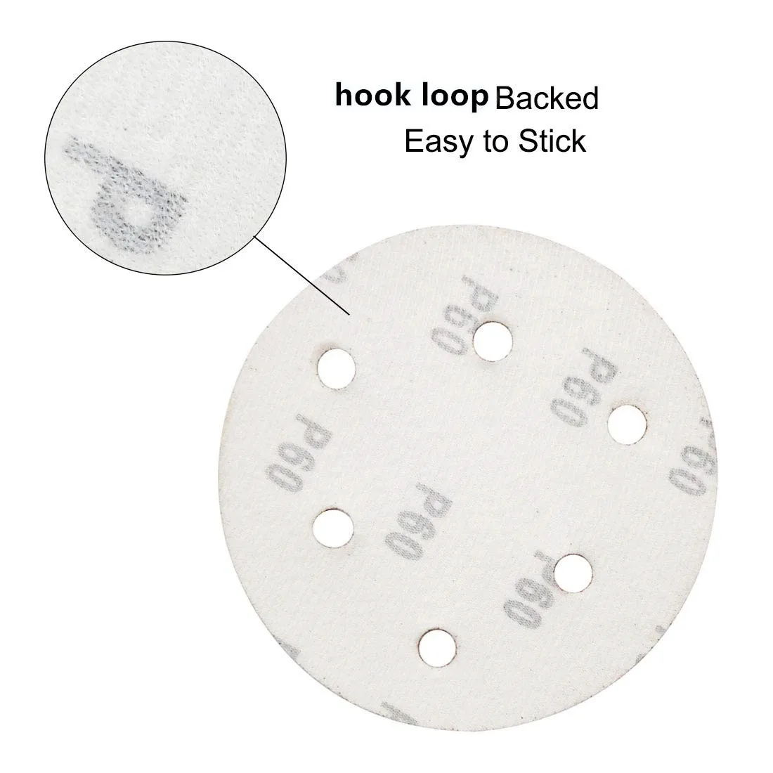 9 Inch 225mm 6Holes Aluminum Oxide Hook and Loop Red Flocking Sandpaper Sanding Discs for Polishing Grinding