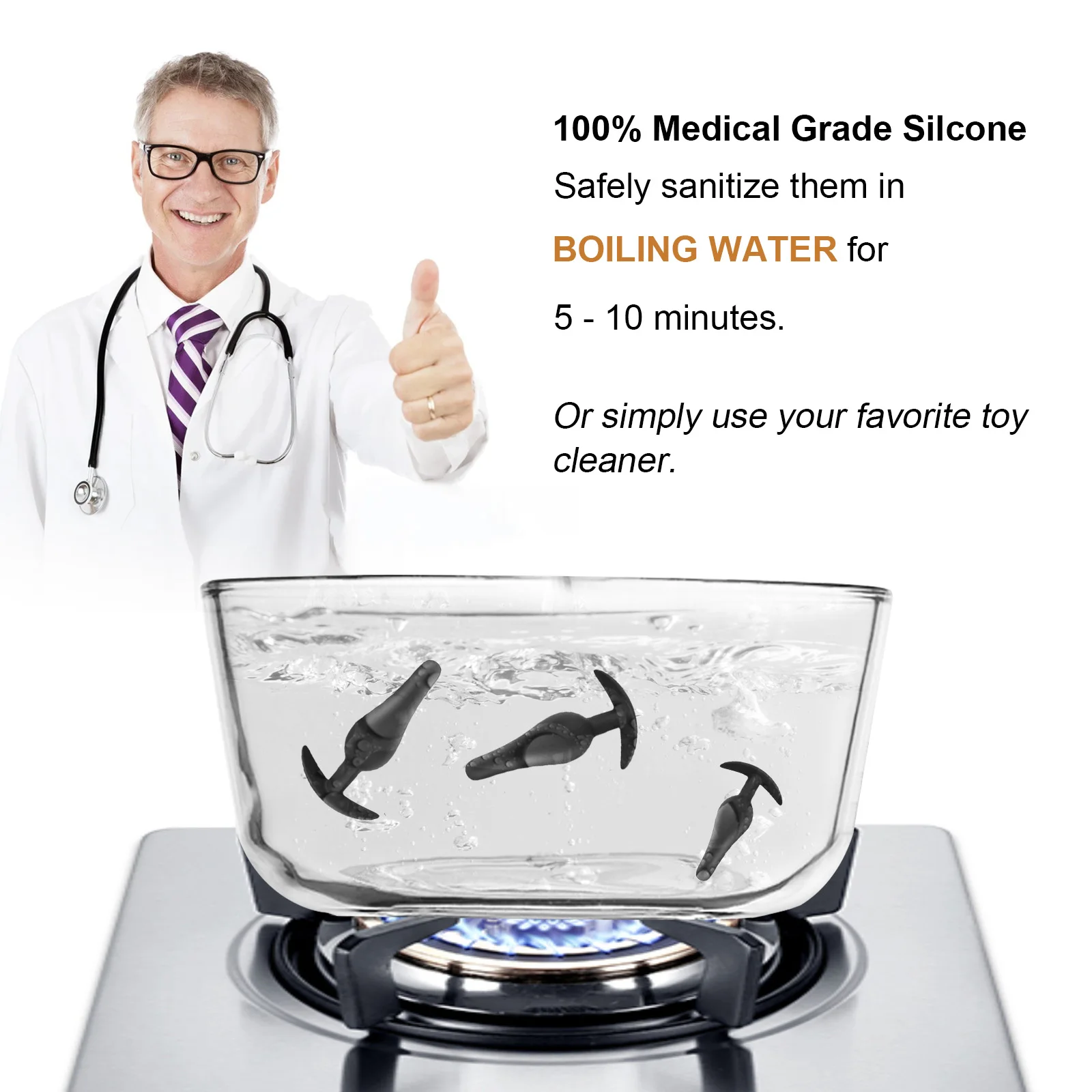 Sexbey OEM/ODM 3 sets of hip Anal Plug sex toys Black silicone porn toys male and female massage anal plug