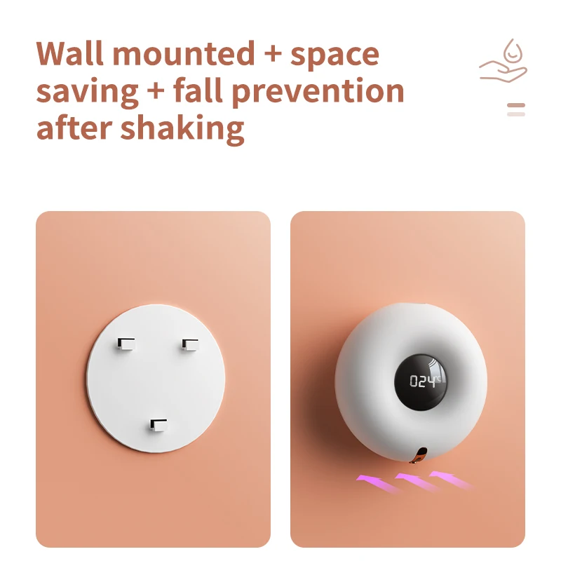 Youpin Creative Donuts Automatic Induction Foaming Hand Washer LED Display Infrared Sensor Wall Mount Soap Dispenser For home