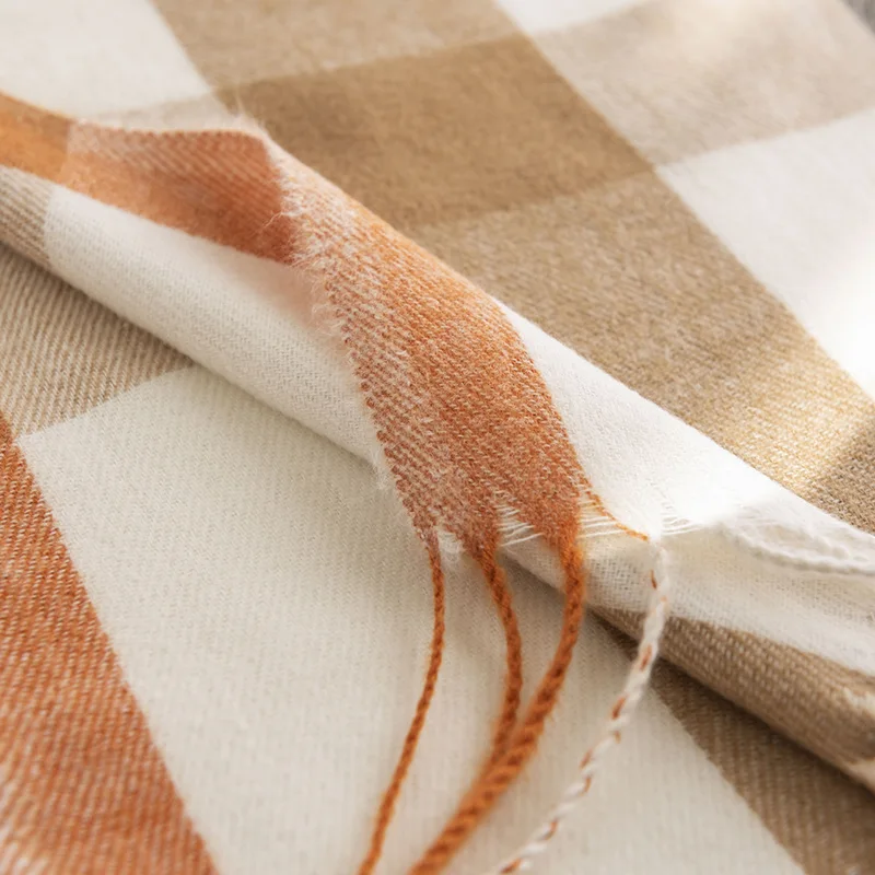 Fashion Soft Winter Soft Pashmina Cashmere Scarf Lady Stylish Plain Woven Women Tassel Cashmere Shawl