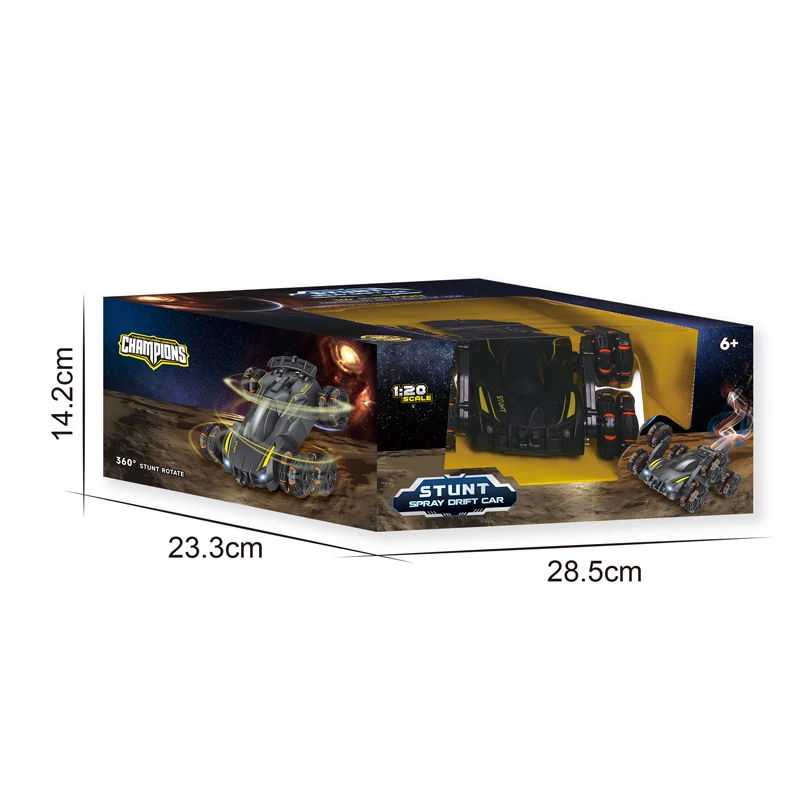 2024 New Remote control 6 wheel swing arm stunt car with watch remote control with lights music toy car