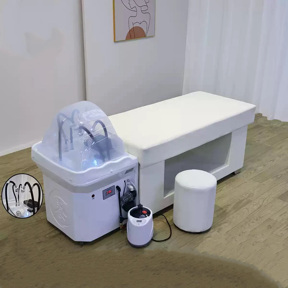 Beauty Salon Furniture Shampoo Bowls Sink and Head Massage Machine Chairs Removable Water Storage Shampoo Basin with Water Tank