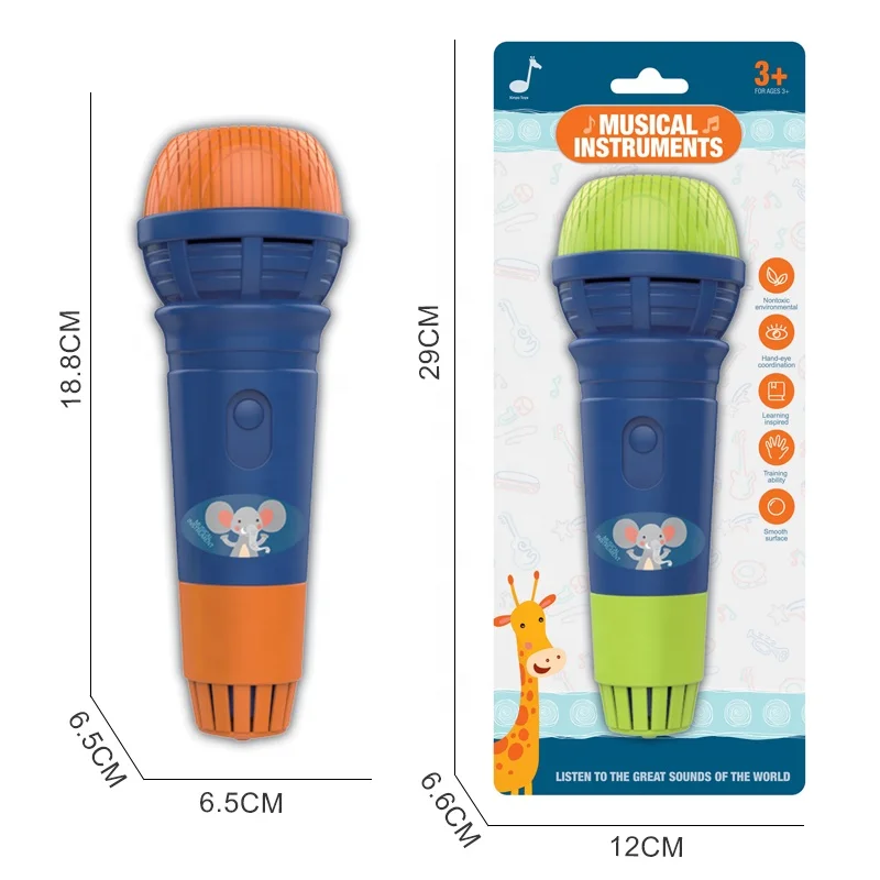 Cartoon kids singing microphone toy musical instruments toddler echo microphone toy