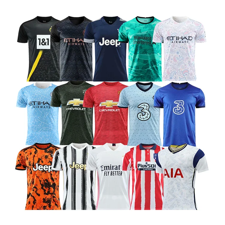 
2021 Wholesale Custom High Quality Soccer Jersey,United Soccer Uniform Jersey Kits Football Camisa De Clubes Europeus 