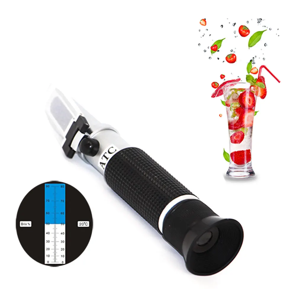 Alcohol Meter Portable Auto Digital Refractometer 0-80 Handheld Atc Brix Refractometer