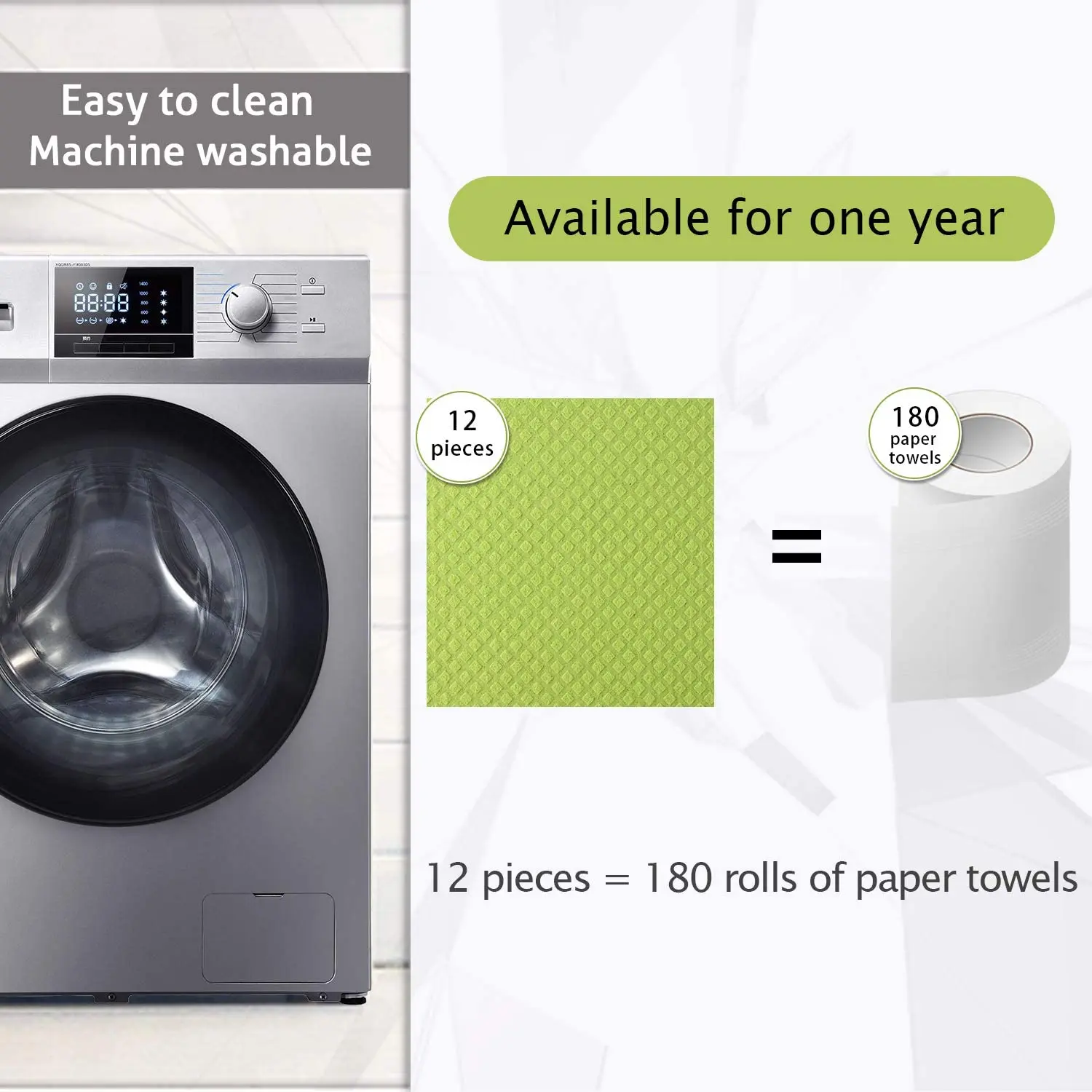 Swedish Dishcloths for Kitchen Set - Environmentally Friendly, Natural Cellulose Sponge Cloth - Absorbent European Dish Cloth