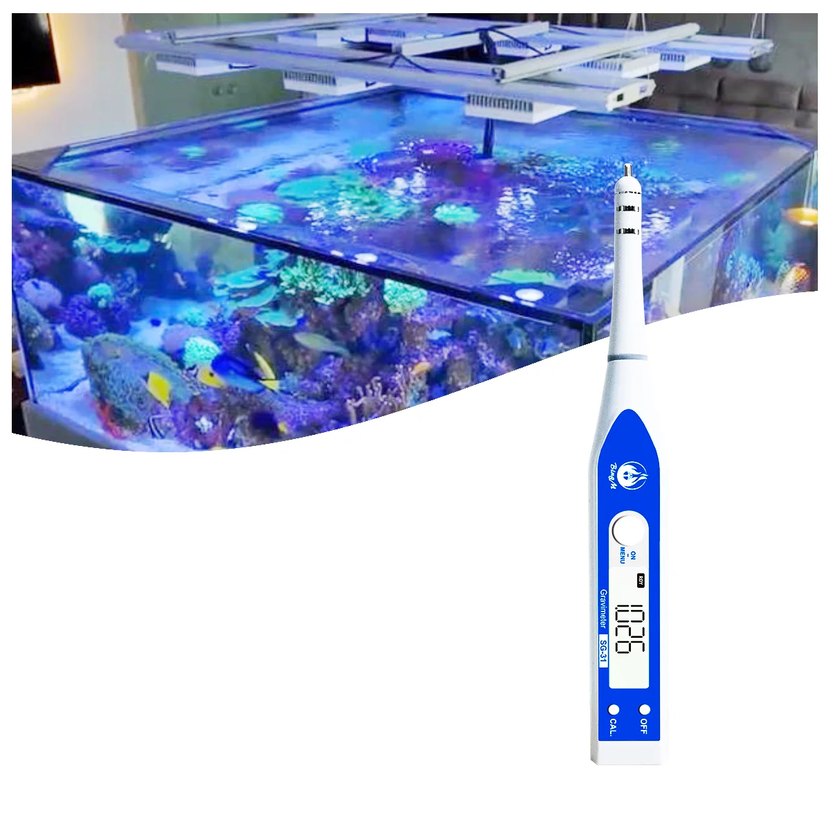pen type display Marine Salinity Meter electronic salinometer measurable seawater salinity detector pen type design