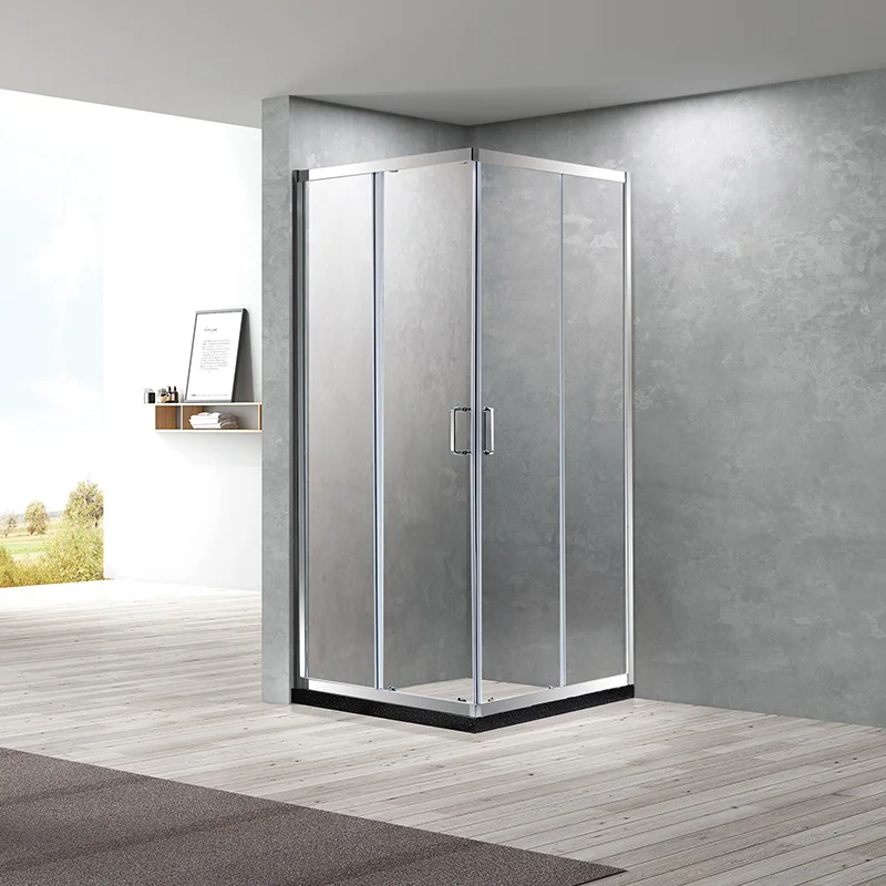 Aluminium&Stainless steel frame shower enclosure square tempered glazed shower room