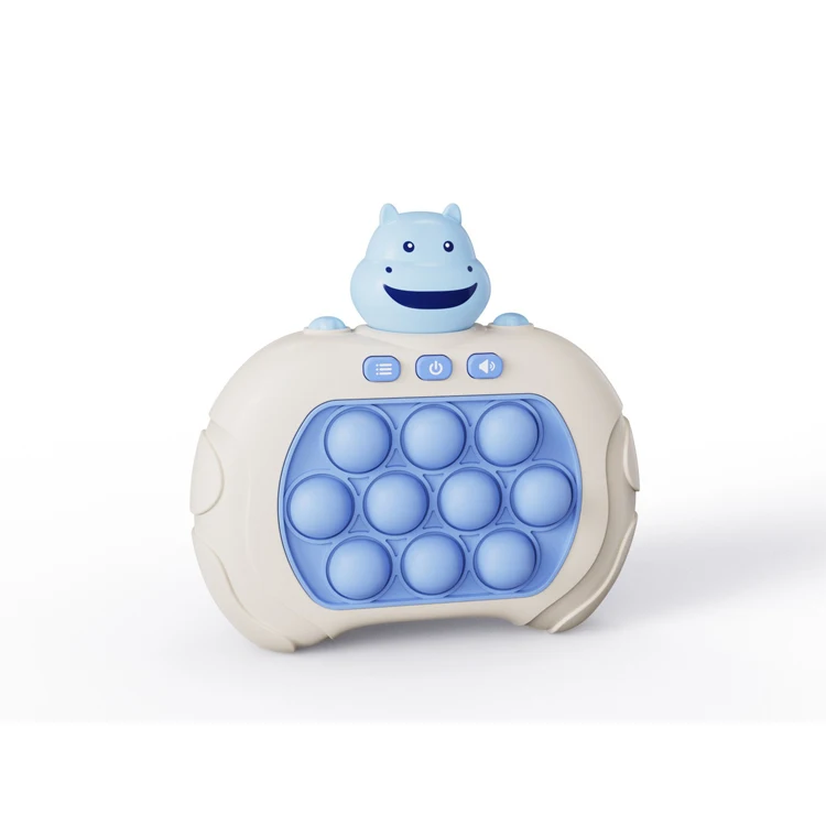 Hot Sale Fast Push Hippo Interactive Game  With Lights Handheld  Bubble Quick Push  Toy for Travel
