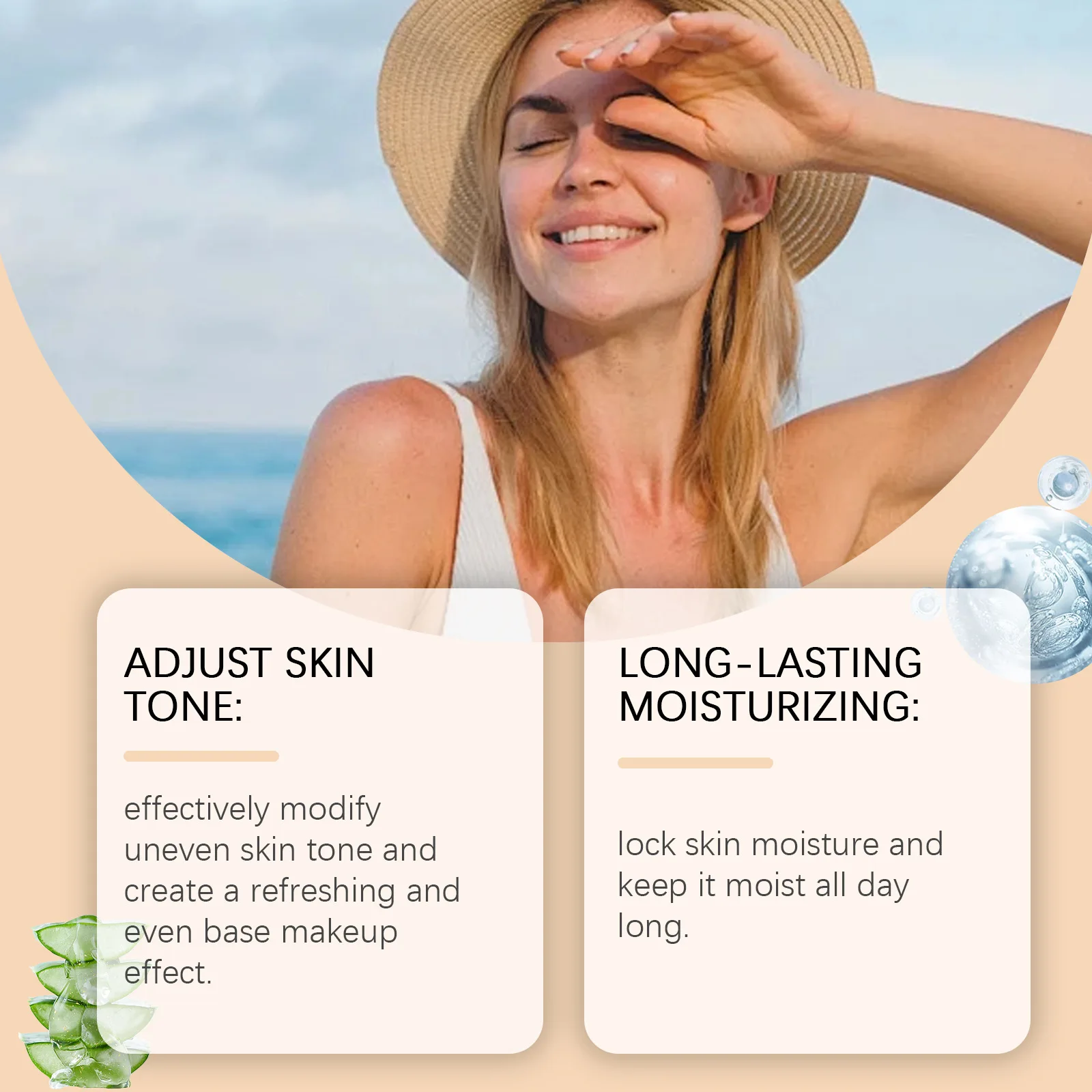 Natural Skin Color BB CC Cream Series Moisturizing Concealer Light Base Isolating Liquid Foundation Nude Makeup Protective