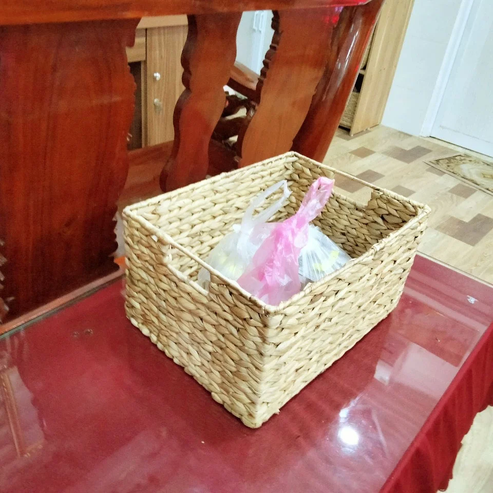 Natural Basket Home Decoration Storage Basket Water Hyacinth Wicker Crafts Vietnam Handmade