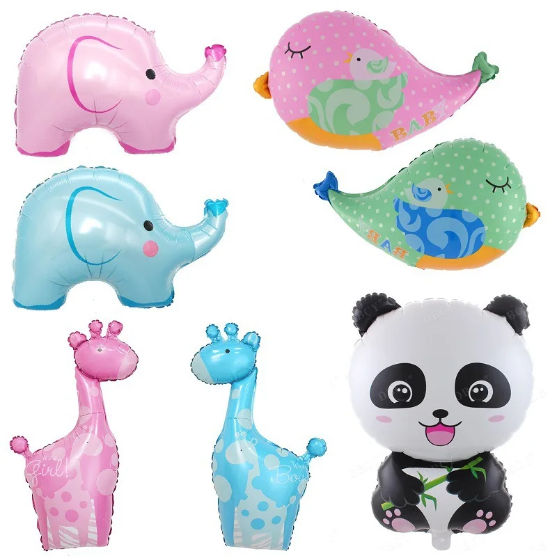 Kids birthday party decoration balloon cartoon bird elephant giraffe foil balloons helium balloon factory wholesale