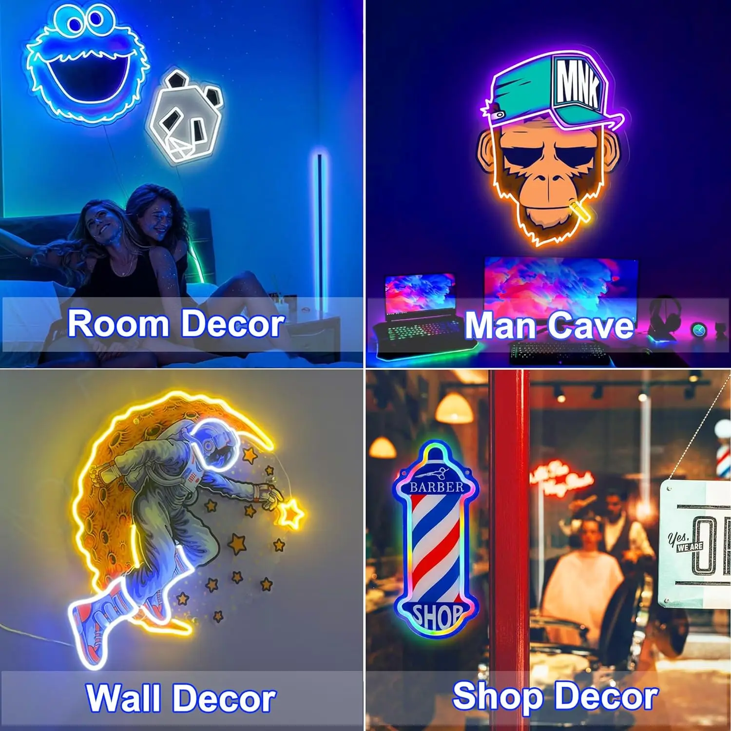 LOGO Custom Neon Signs UV Printed Neon Design Personalized dimmable Customized LED Neon