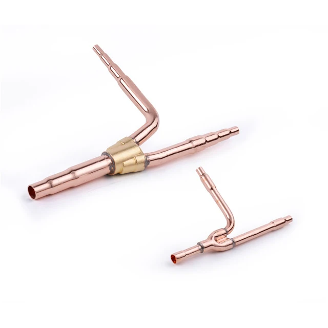 Y branch copper pipe and Y branch kits brass elbows air conditioner fittings for split AC