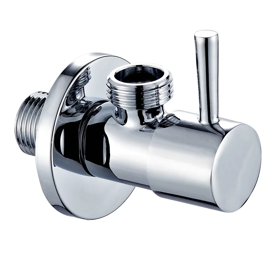 Angle Valve Fittings Toilet Water Valve Bathroom Kitchen Sink Brass Normal Temperature Hydraulic Modern 3 Way Angle Valve 
