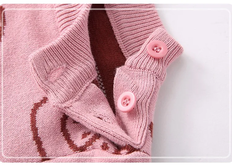 
Little Piggy Jacquard kids clothing Knitted Baby Sweater kids clothes winter 